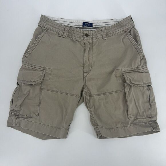 Polo Ralph Lauren Shorts Men 40T Adult Khaki Cargo Tan Beige Casual Outdoors‎ - Picture 1 of 8